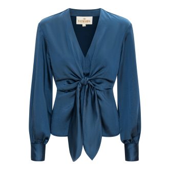 Karmamia blair blouse rich cerulean blue