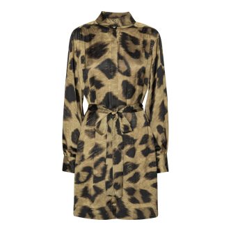 Karmamia noelle dress short khaki maxi leo