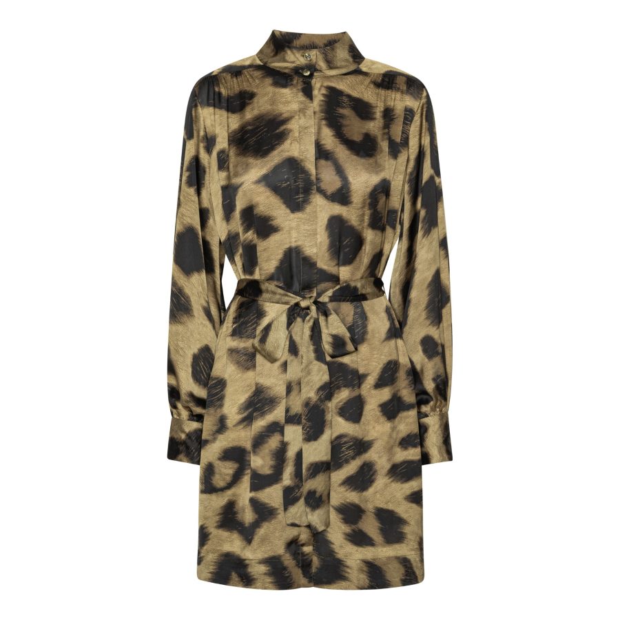 Karmamia noelle dress short khaki maxi leo