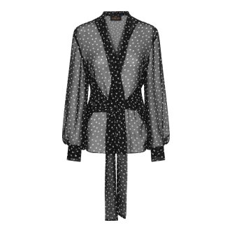 Karmamia lola wrap blouse dot