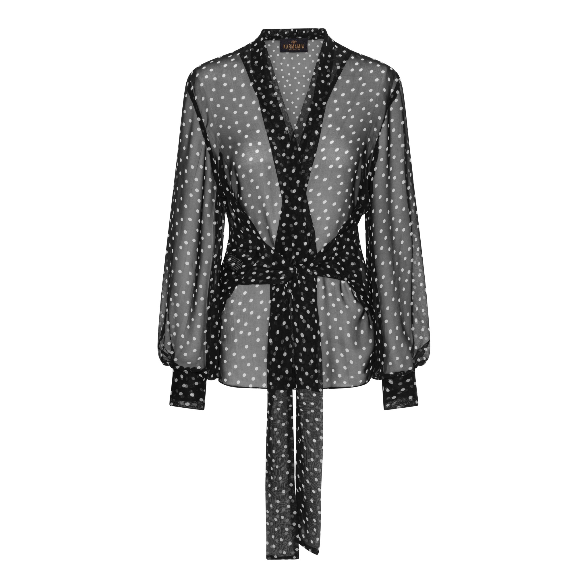 Karmamia lola wrap blouse dot