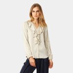 Karmamia sophia blouse semi rich porcelain - Billede 4