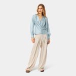 Karmamia ines blouse semi rich sky blue - Billede 4