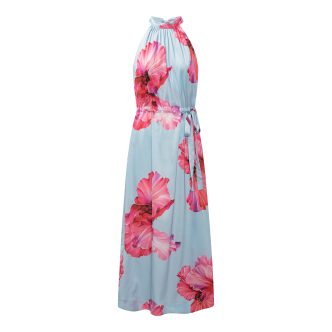 Karmamia layla dress fuchsia maxi flower