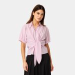 Karmamia lee shirt short pink cotton - Billede 5