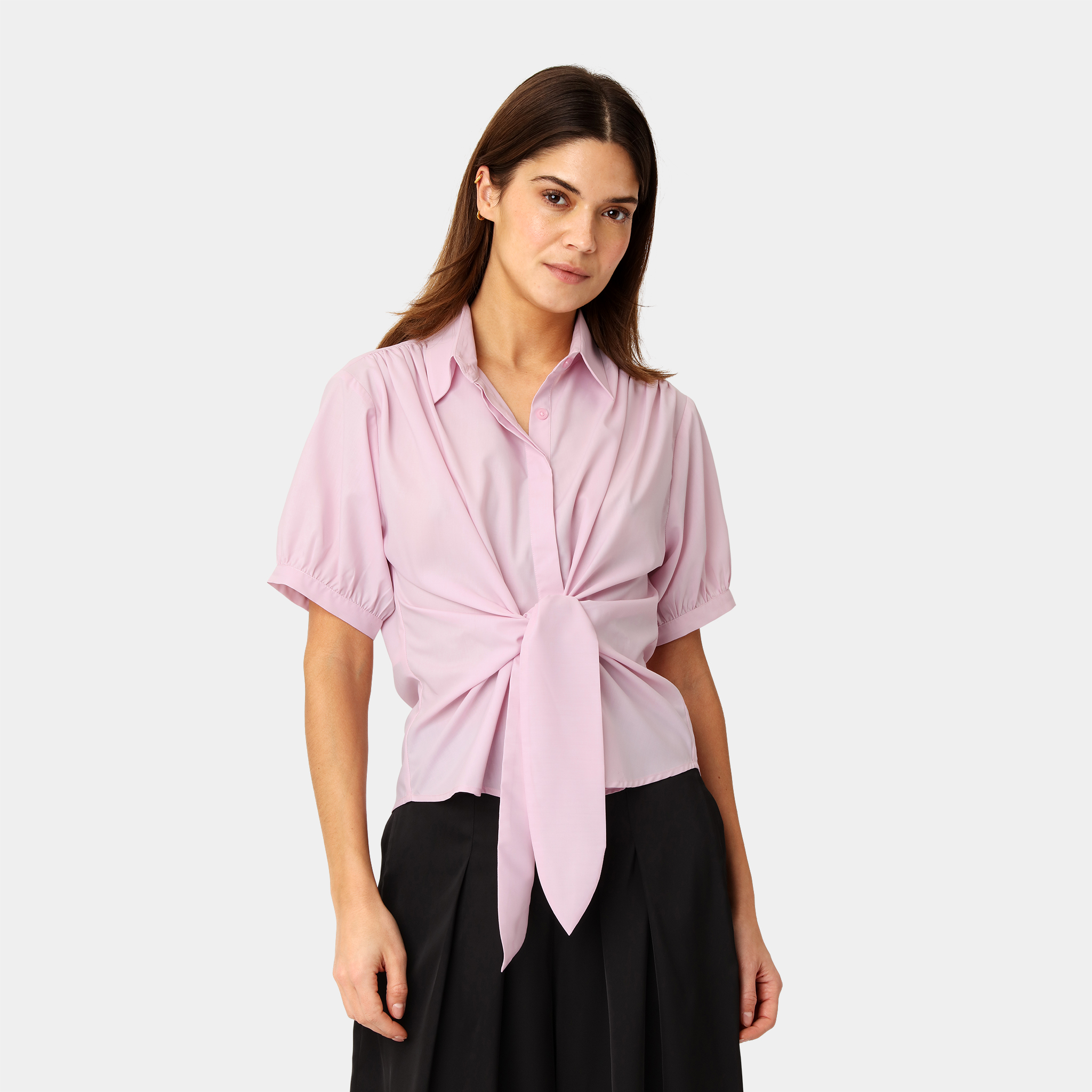 Karmamia lee shirt short pink cotton - Billede 5