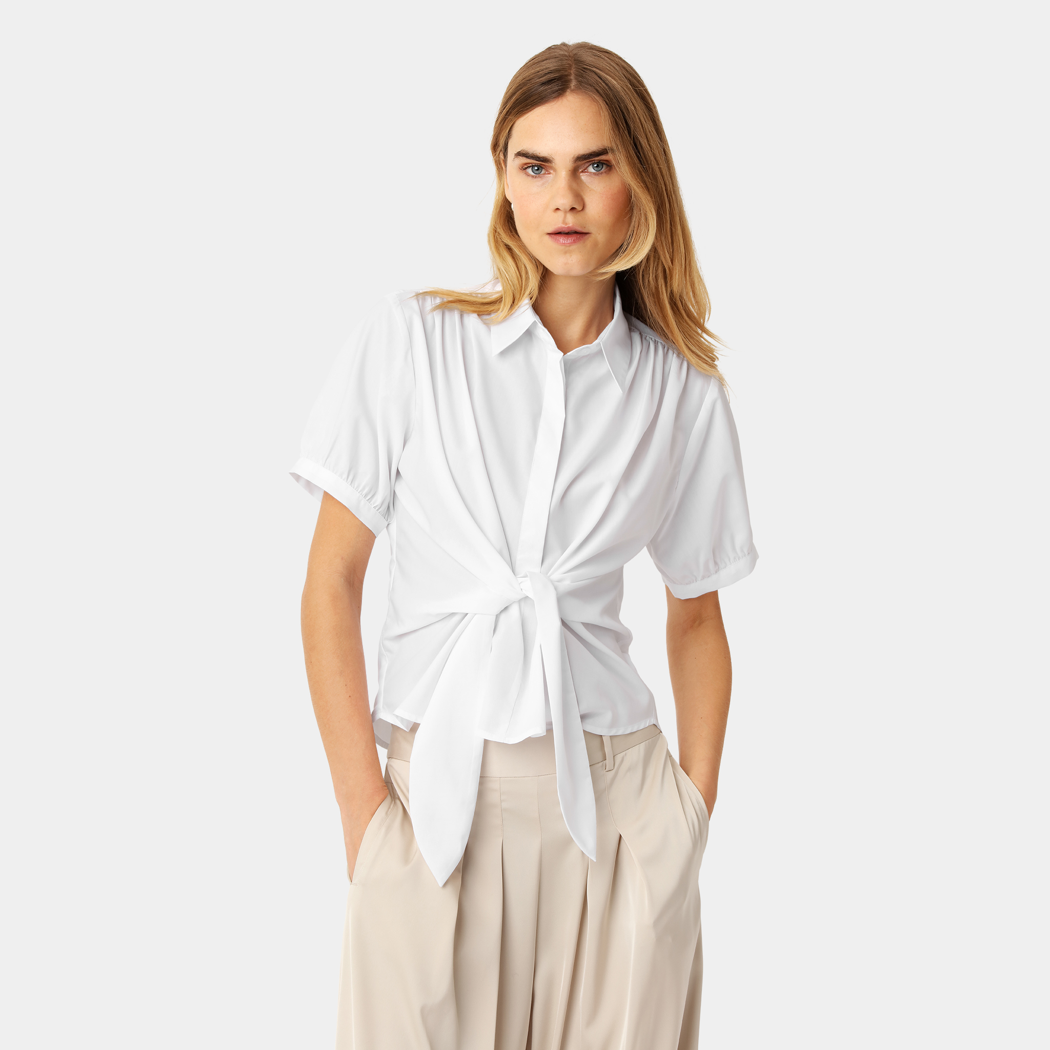 Karmamia lee shirt short white cotton - Billede 6