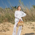 Kooreloo midi swan bag raffia leather - Billede 5