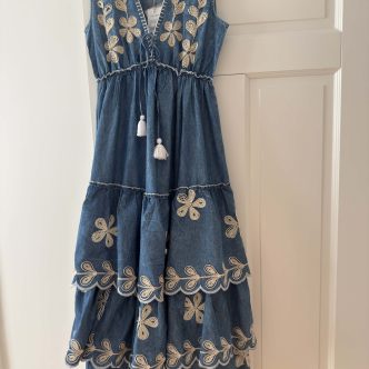 BB denim dress long blue