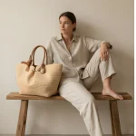 Kooreloo swan belle maxi bag raffia - Billede 2