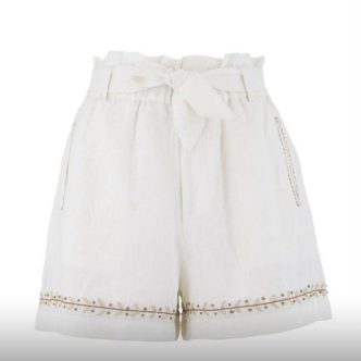 Lino linen shorts ivory