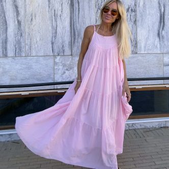BB boheme strap dress light pink