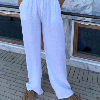 Lino linen pant white