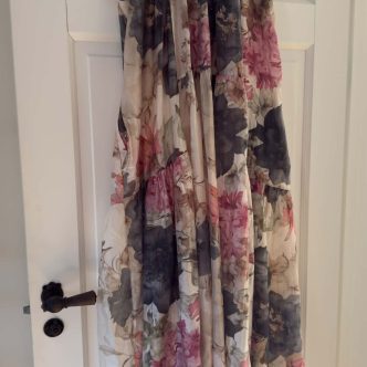 BB strap dress long flower rose