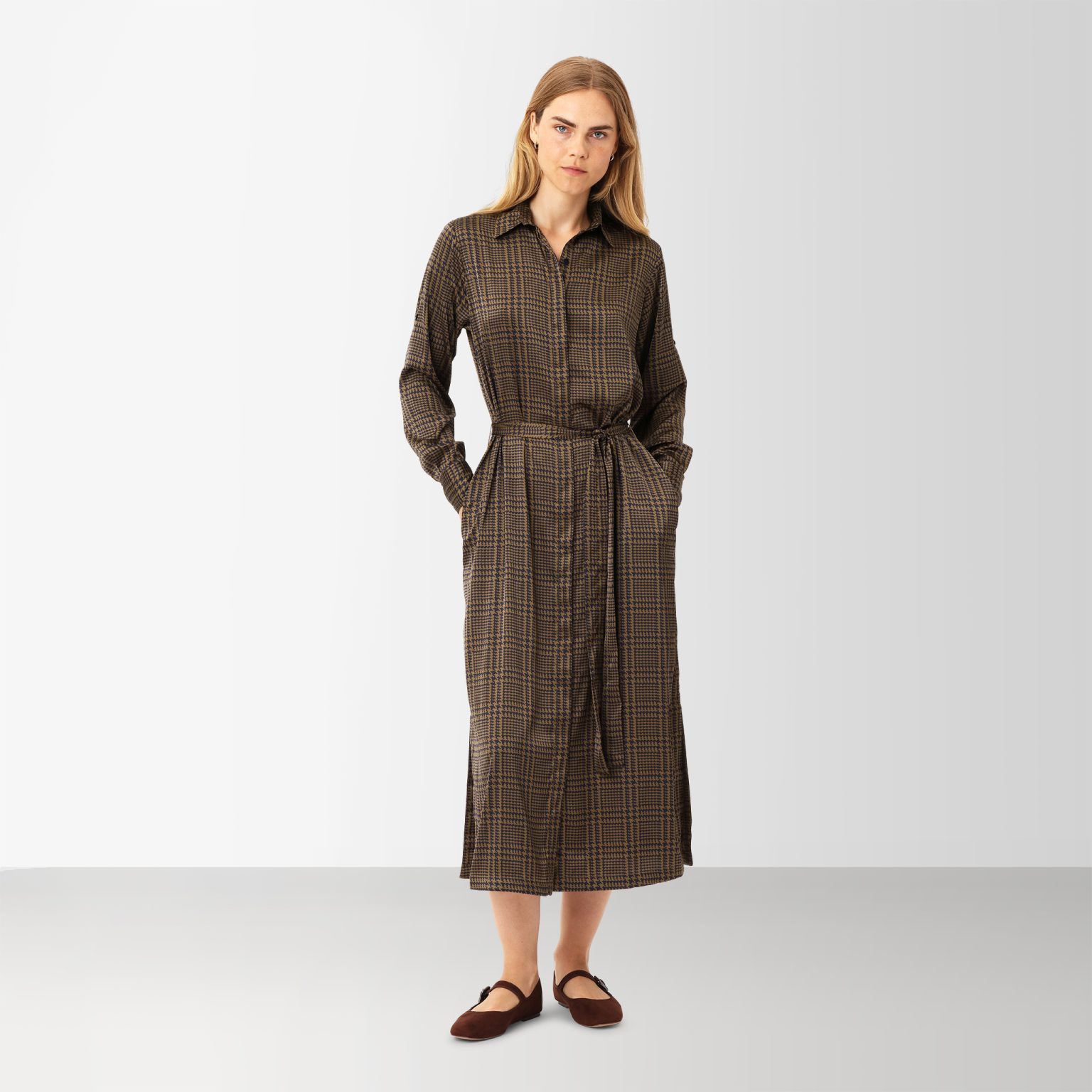 Karmamia jean dress houndstooth - Billede 4
