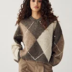 Noella lai knit ash brown mix - Billede 4