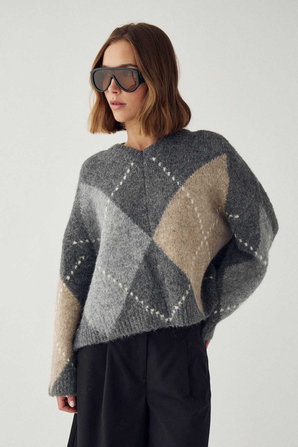 Noella lai knit grey mix - Billede 3