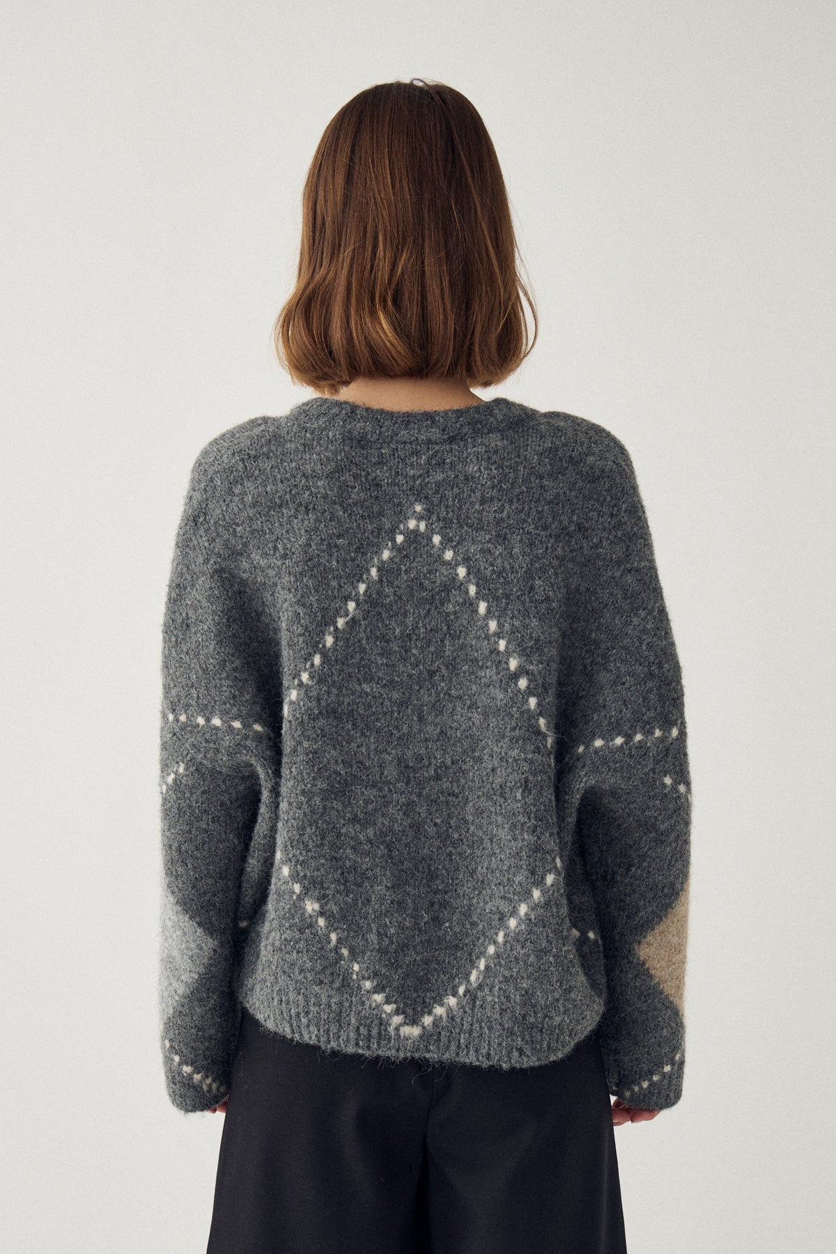 Noella lai knit grey mix - Billede 4