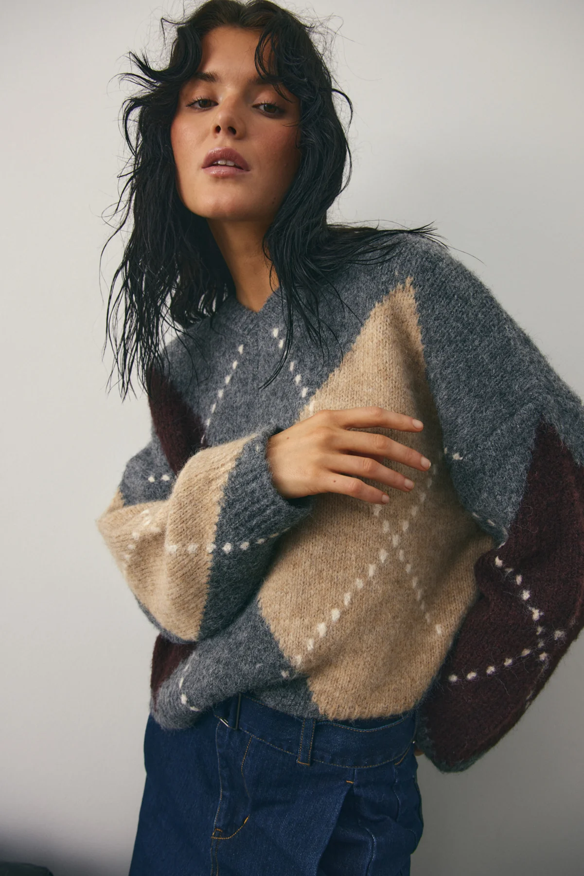 Noella lai knit medium grey mel - Billede 4