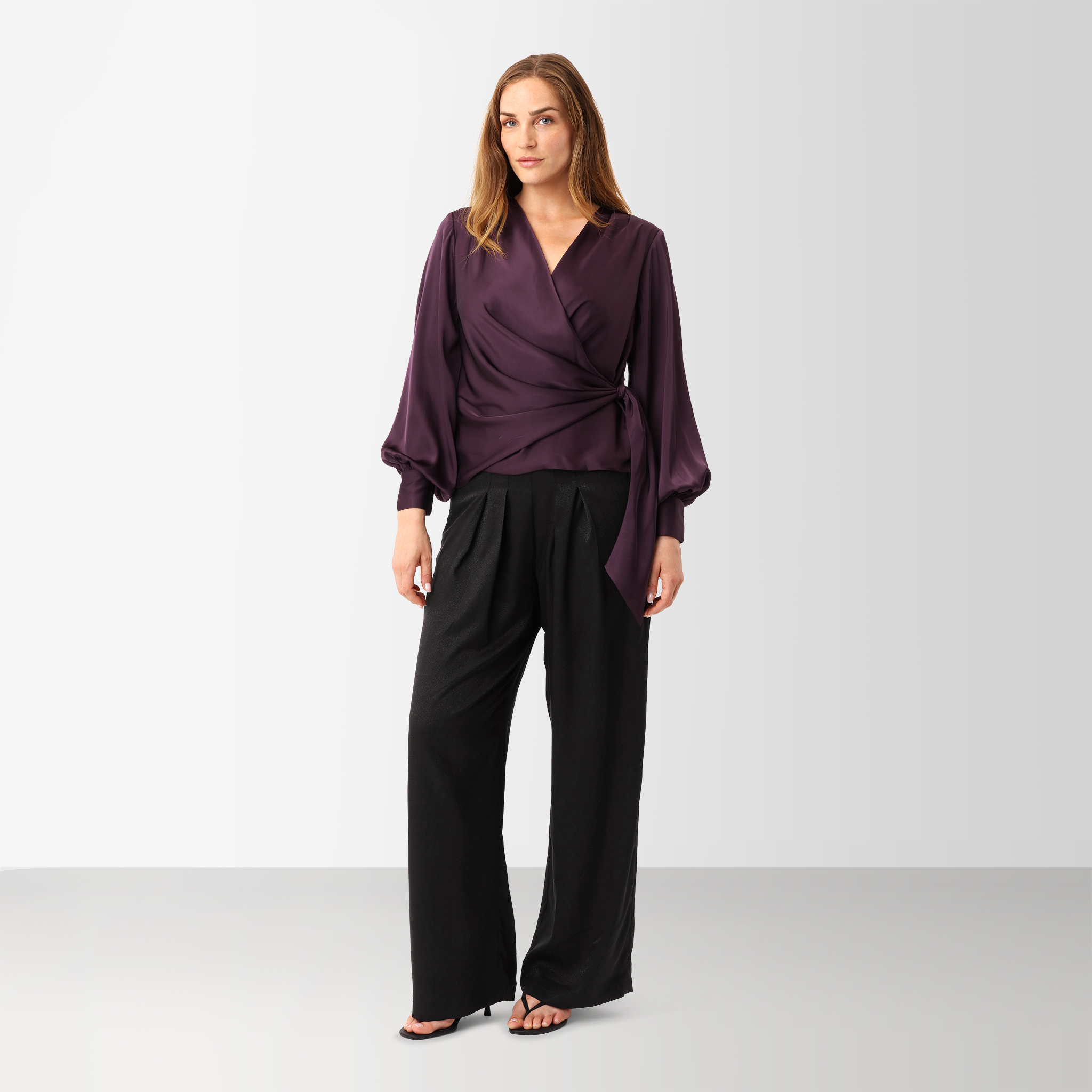 Karmamia ines blouse semi rich plum - Billede 4