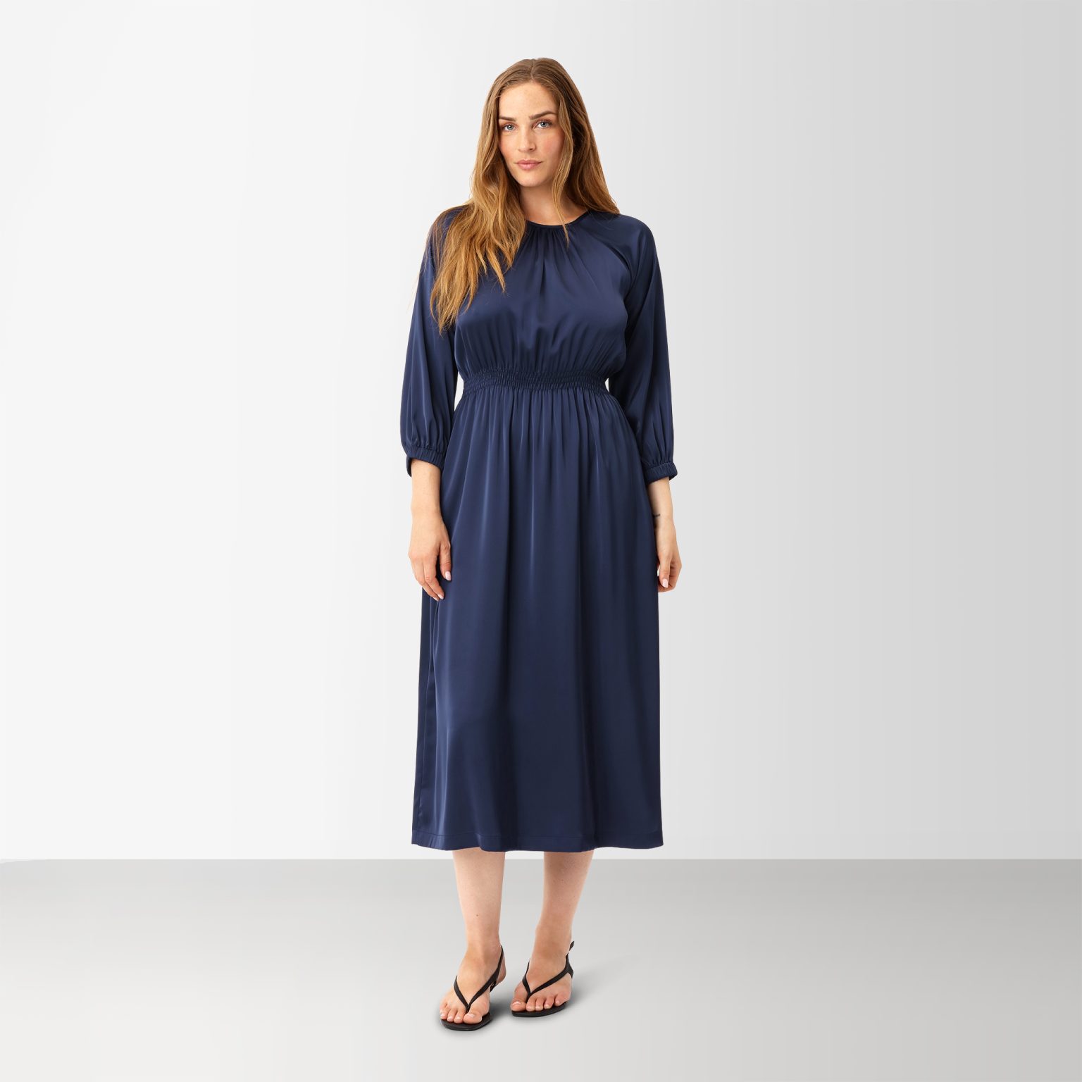 Karmamia rachel dress semi rich navy - Billede 4