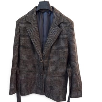 BB pattern blazer grey