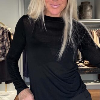 BB simple blouse black